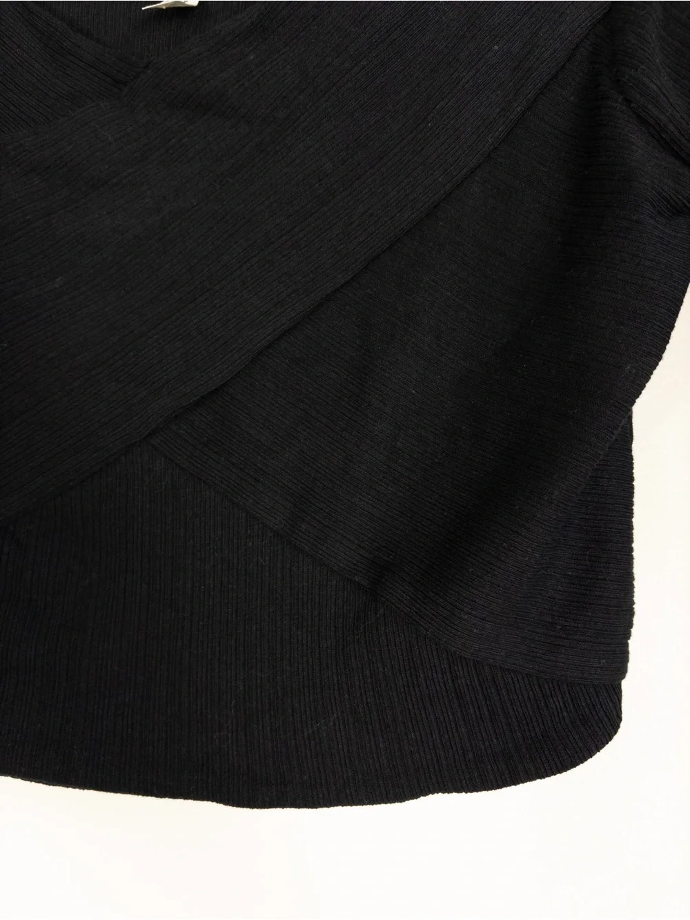Intimately Free People Black 3/4 Sleeve Crop Top